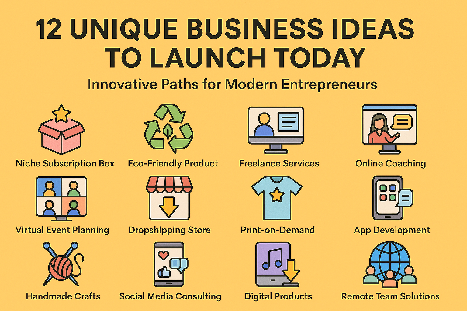 12 Unique Business Ideas to Launch Today: Innovative Paths for Modern Entrepreneurs