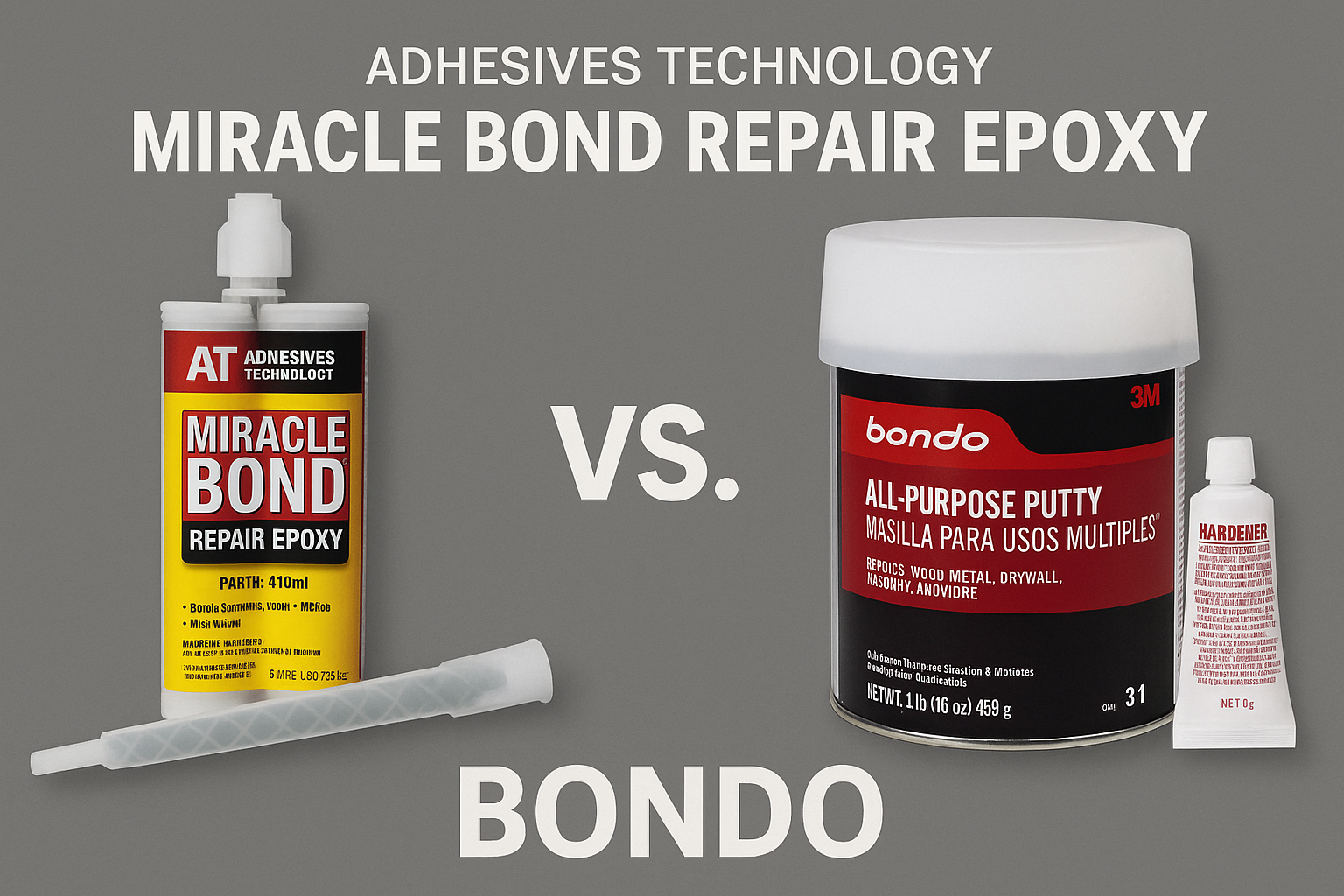 Adhesives Technology Miracle Bond Repair Epoxy vs. Bondo: A Comprehensive Comparison