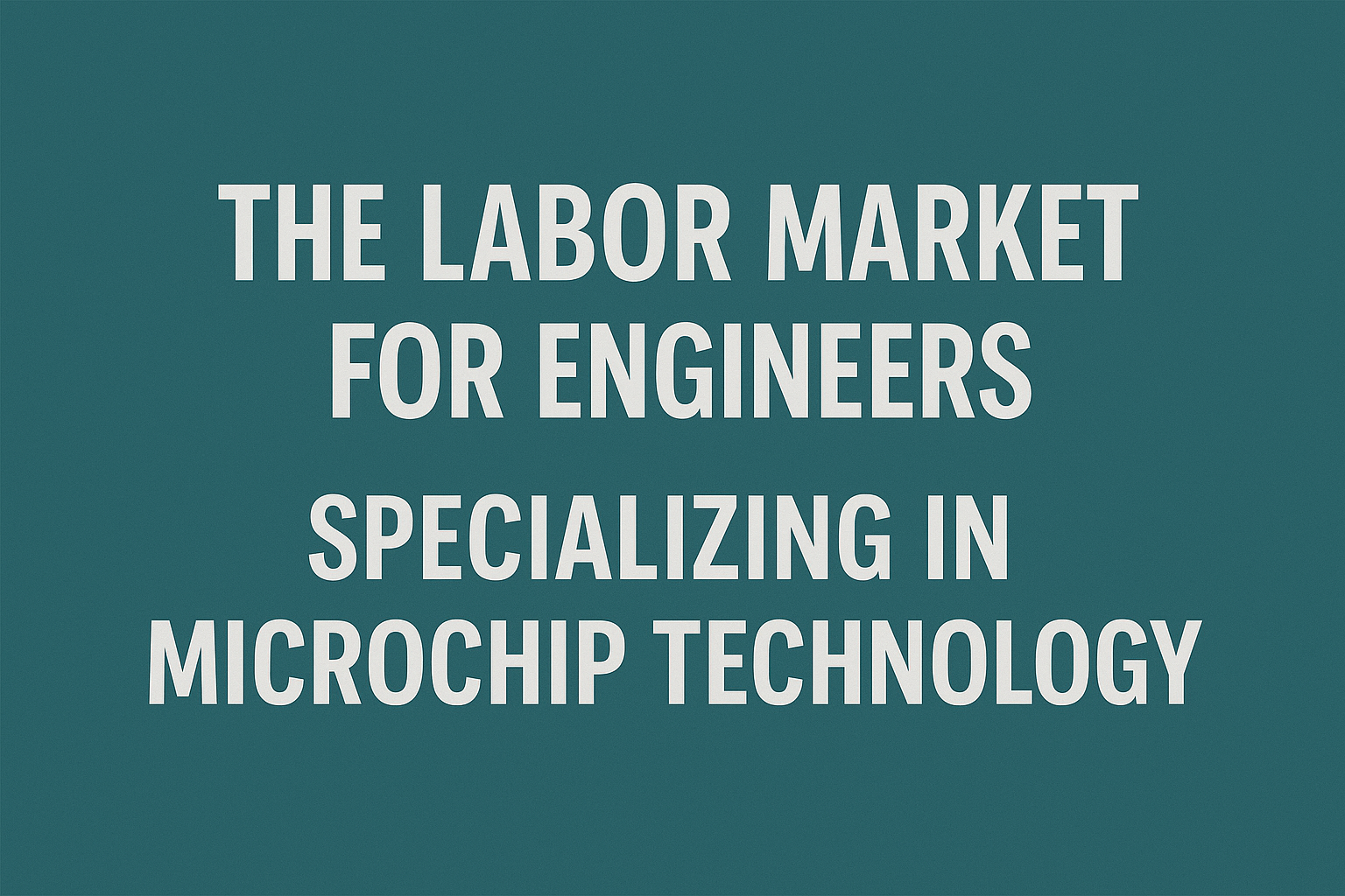 The Labor Market for Engineers Specializing in Microchip Technology