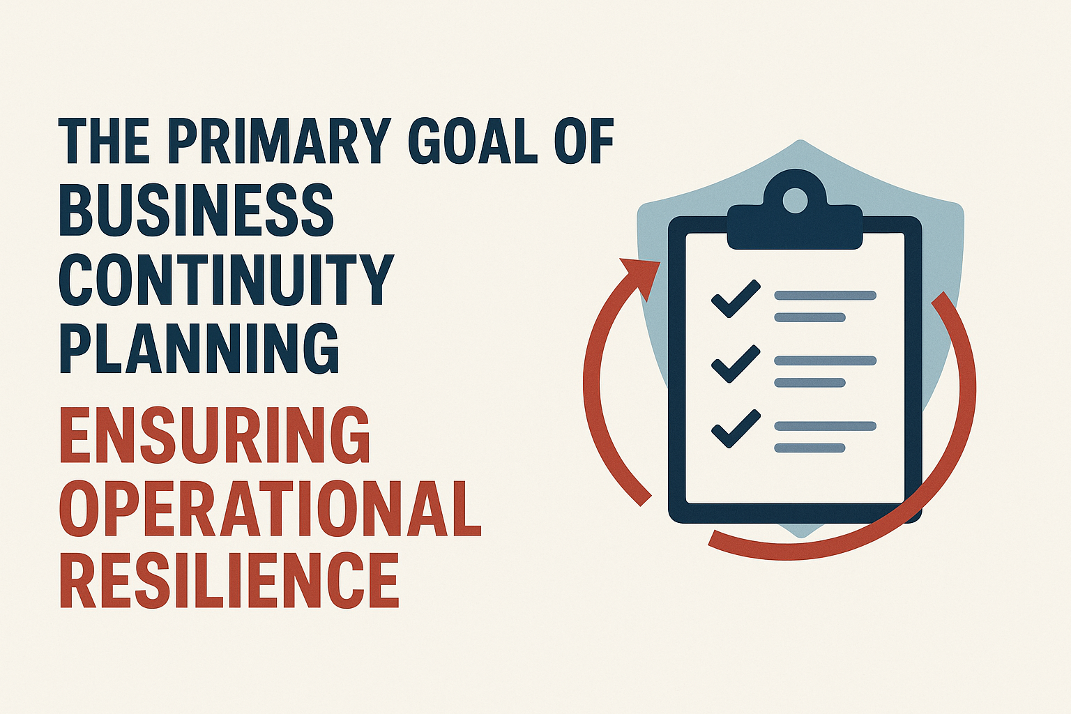 The Primary Goal of Business Continuity Planning: Ensuring Operational Resilience